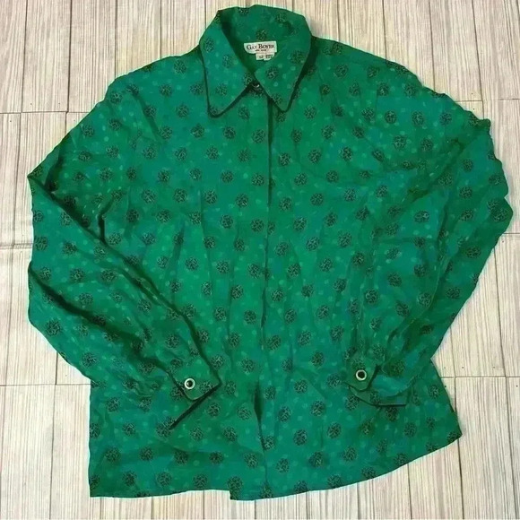 *not for sale* Vintage Gay Boyer Matching Silk Blouse and Quilted Jacket - Picture 2 of 10